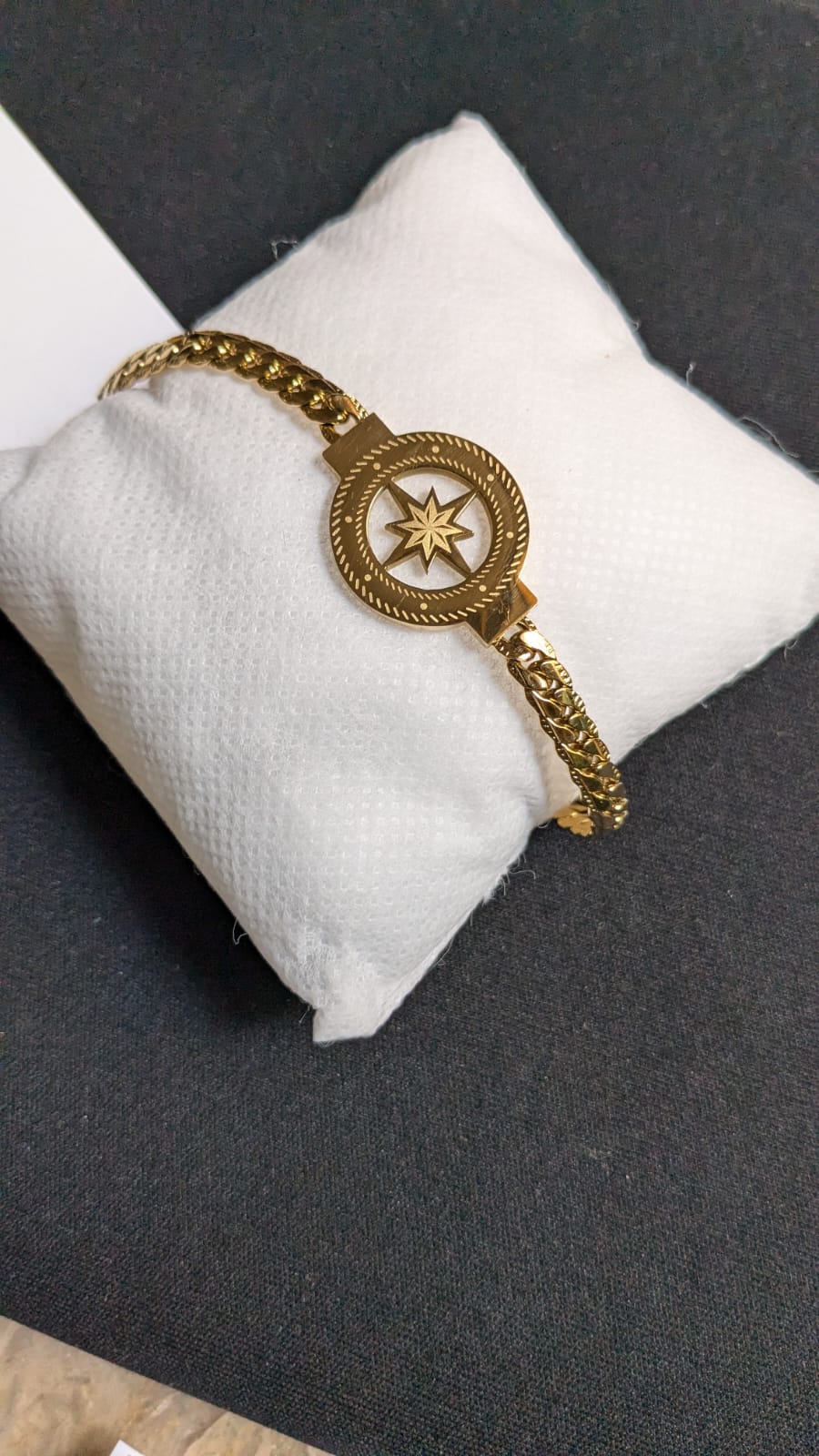 Gold-Toned Stainless Steel Compass Rose Charm Bracelet – The Sam Collection